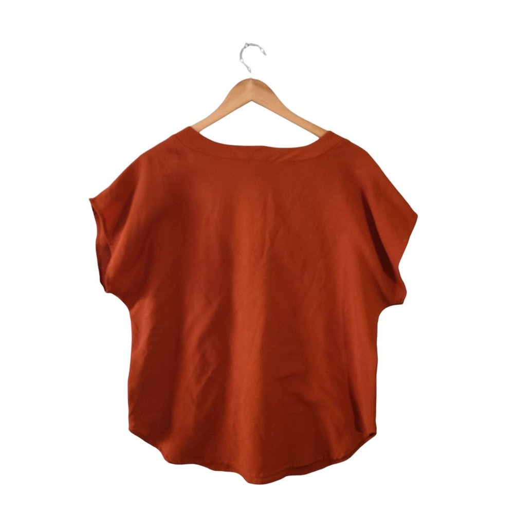 Forever 21 Burnt Orange V-Neck Top - Picture 6 of 6